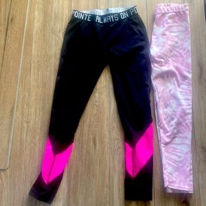 Girls 7/8 dri-fit leggings and a tye dye pair of leggings both for $10